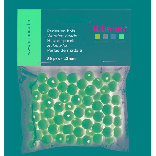 Perle Bois Rond 12mm 80 Pièces