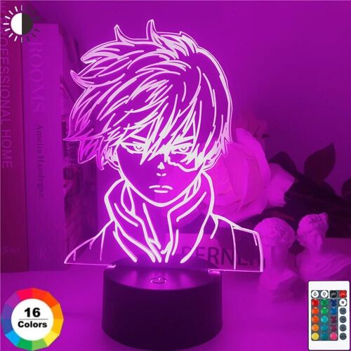 Lampe De Table En Acrylique À Led My Hero Academia Todoroki Shoto En 3d, Veilleuse, Décoration De Chambre À Coucher, Cadeau D'anniversaire Pour Enfant, Manga, Nouvelle Collection