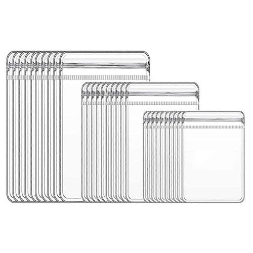 3 Tailles Clair Bijoux Organisateur Boucle D'oreille Bague Collier Sacs De Rangement Voyage, Anti Ternissement Prote 60pcs