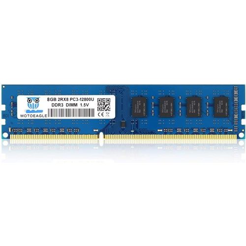 TIANYI-DDR3 1600 UDIMM PC3 12800U 8Go RAM, DDR3 1600MHz 8GB 2Rx8 PC3 12800U 240-Pin CL11 1.5V Mémoire pour Ordinateur de Bureau