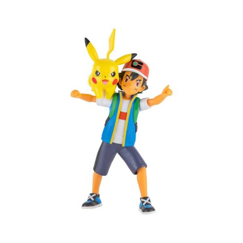 Pokémon - Figurines Battle Feature Ash & Pikachu 11 Cm