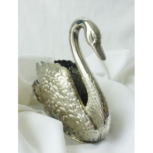 Cygne BIBELOT METAL ARGENT PORT COURRIER LETTRE OISEAU