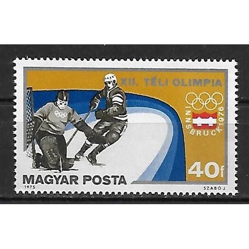 Hongrie 1976 : Jeux Olympiques D'hiver, À Innsbruck (Autriche) : Hockey Sur Glace - Timbre Neuf **
