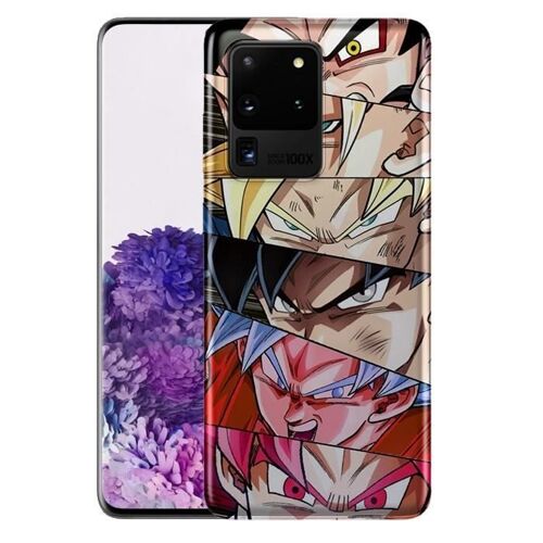 Coque Samsung S20 Sangoku Regards, Coque S20 antichocs, Coque Bumper en Silicone motif Manga, Compatible Samsung Galaxy S20