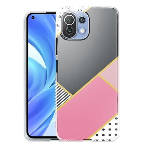 Coque Silicone Compatible Xiaomi Mi 11 Lite Minimal Pink Style | Rose