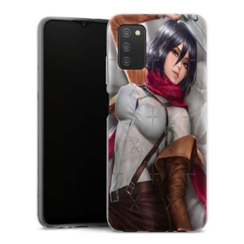 Coque Silicone Compatible Telephone Samsung Galaxy A03S Mikasa Attack on Titan filles sexy beau cul