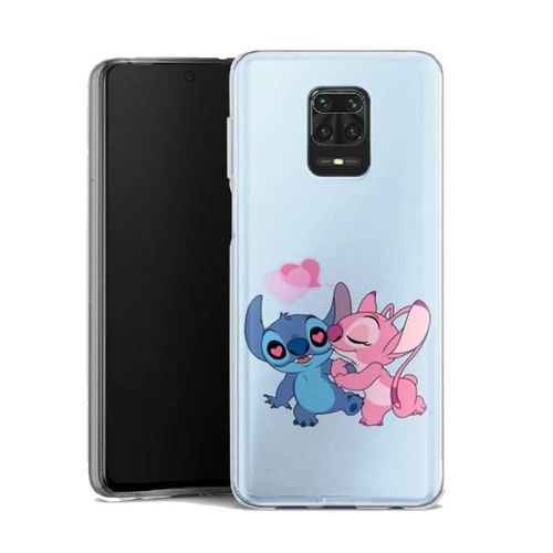 Coque Xiaomi Note 9 Pro Stitch Angel Love Heart Pink | Silicone | Gel | Collection Manga