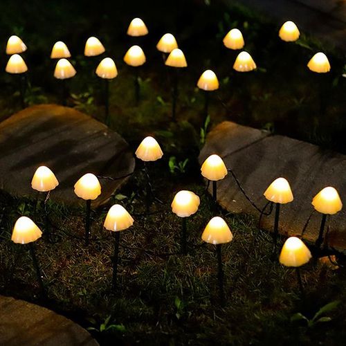 Mini Lampes Solaires D'extérieur À 20 Ou 30led, 5m/6.5m, En Forme De Champignon, Éclairage De Paysage, Pour Patio, Jardin, Fête, Festival, Décor