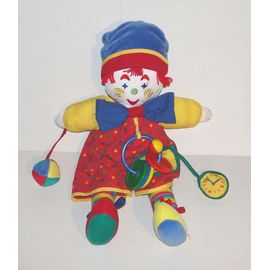 Peluche Clown Corolle D'activités - Doudou Clown Hochet Grelot Pouet 42 Cm