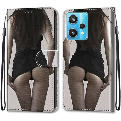 Coque Pour Oppo Realme 9 Pro Plus / 9 Pro+, Etui En Cuir Pu Portefeuille Housse Coque Avec 360 Degres Silicone Protection Cover Cuir Pochette Magnetique Und Flip Bequille (Fille Sexy)