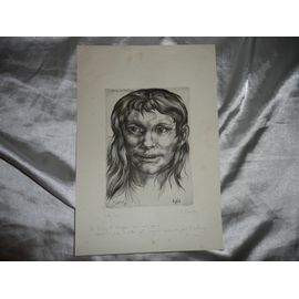La Rieuse De Printemps, 1961, Gravure Au Tirage Limité À 100 Exemplaires Signé Et Dédicacé Par Marc Dautry