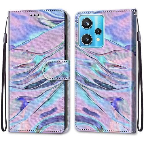 Coque Pour Oppo Realme 9 Pro Plus / 9 Pro+, Etui En Cuir Pu Portefeuille Housse Coque Avec 360 Degres Silicone Protection Cover Cuir Pochette Magnetique Und Flip Bequille (Fluorescent)