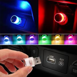 Mini Lampe Led Colorée En Néon Pour Voiture, Interface Usb, Lumière D'ambiance, Pour Une Atmosphère De Fête, De Vacances, Pour L'intérieur Du Coffre