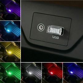 Lumière D'intérieur De Voiture Led Usb, 3 Pièces/Ensemble, Lampe Décorative Néon, Lampe D'ambiance, Mini Accessoires Rouges