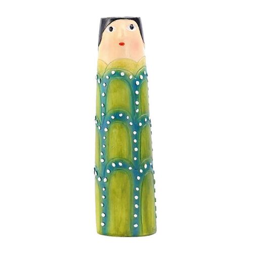 Bohème famille visage Vase fait à la main résine séchée fleurs Home Decor Vase artisanat salle de bain étagère Li