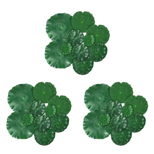 45 pièces 5 types artificiel flottant mousse lotus feuilles nénuphars nénuphars feuillage étang décor pour piscine Aquar