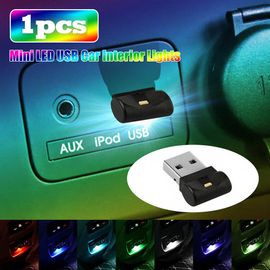 Mini Lampe Led Rgb Usb Pour Voiture, Lumière D'ambiance, Touche Tactile, Néon Réglable, Luminaire Décoratif D'intérieur Pour Fête De Vacances