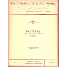 J.S. Bach : Bourrée Extraite De La 3e Suite Pour Violoncelle - Les Classiques De La Contrebasse N° 11