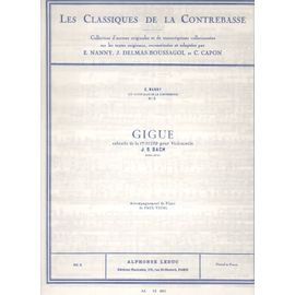 J.S. Bach : Gigue Extraite De La 1ère Suite Pour Violoncelle - Les Classiques De La Contrebasse N° 5