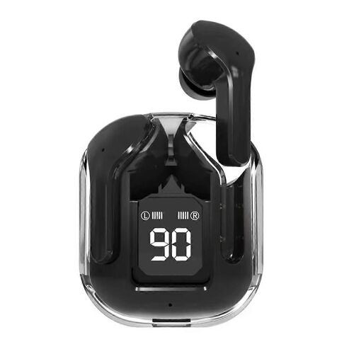 Écouteurs sans fil Bluetooth Petits écouteurs intra-auriculaires avec suppression du bruit ENC et casque de sport à affichage numérique LED B