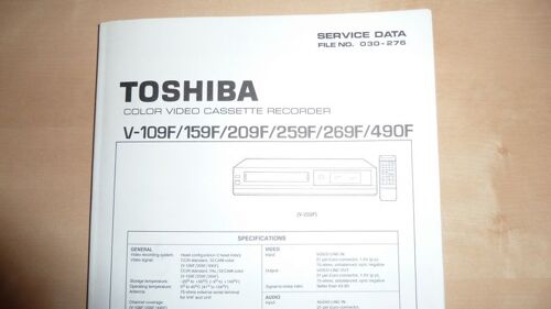Documentation Technique Magnétoscopes Toshiba Séries V