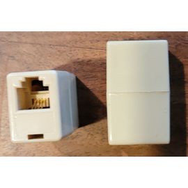 Raccord connecteur téléphone coupleur ADSL 6p6c RJ11 RJ12 femelle/femelle
