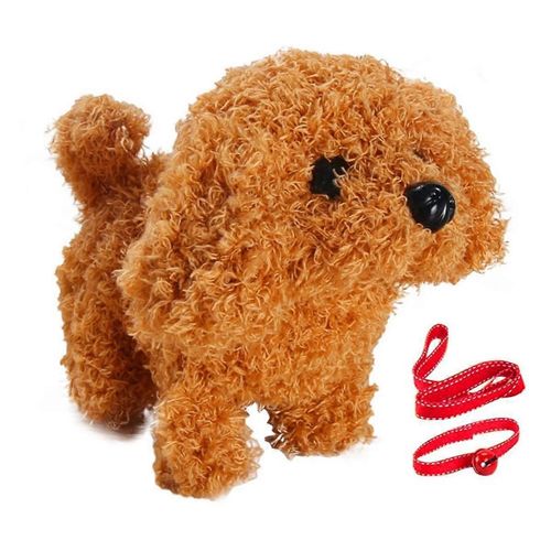 C Bébé Jouet Chien Qui Marche Aboiements Queue Remuant En Peluche Interactif Électronique Animaux Jouets Chiot Pour Filles