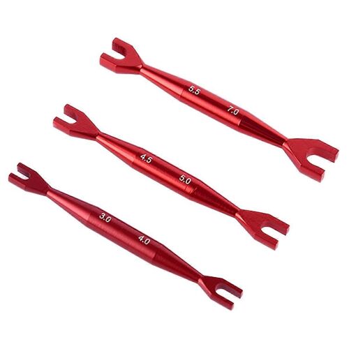 Télécommande Modèle De Voiture Multifonctionnelle Petite Clé À Molette À Double Extrémité Clé Universelle Pour Voitures Télécommandées Rouge