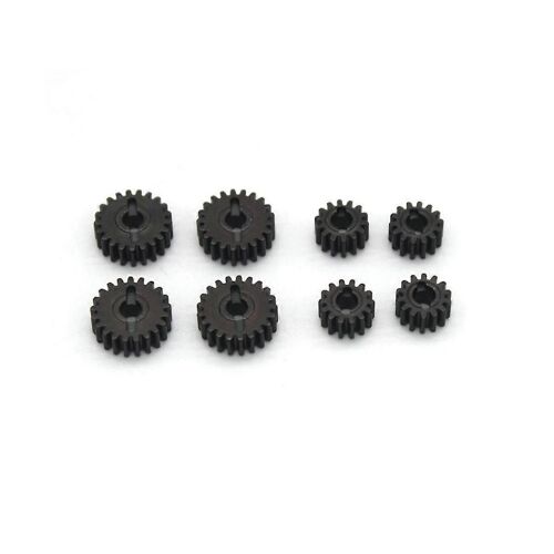 8 Pcs Métal En Acier Portail Essieu Portail Engrenage Set 21t 12t Pour 1/24 Fms Fcx24 Rc Crawler Voiture Upgrade Part