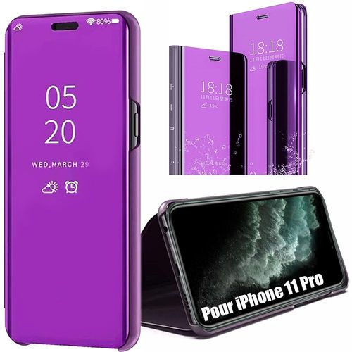 Coque Iphone 11 Pro (5.8"") Intélligente Smart View Protection Devant Et Derrière Violet