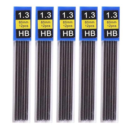 5 Pcs/Set Crayon Plomb Recharge, Crayon Recharge Bureau Écriture Accessoires Crayon Étudiant Papeterie Crayon Recharges (1.3mm)