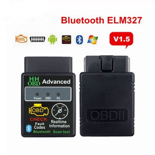 Outil De Diagnostic Automobile Obd2 Hh Elm327 V1.5/2.1, Bluetooth, Scanner Pour Moteur, Compatible Avec Android/Ios