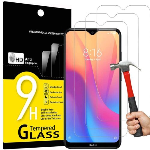 Lot- 3 Verre Trempe Protection Redmi 8 Films Ecran Protection Anti Trace