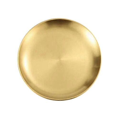 Assiette Ronde En Acier Inoxydable Plats De Camping Assiette De Service Alimentaire Empilable Antirouille 20cm