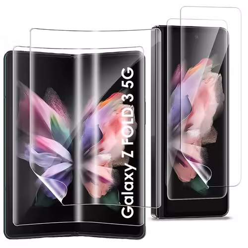 Protection Ecran en Plastique pour Samsung Galaxy Z FOLD 3 5G [Pack 2] Protecteur Resistant Anti Rayure Ultra Mince [Phonillico]