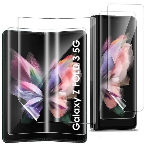 Protection Ecran en Plastique pour Samsung Galaxy Z FOLD 3 5G [Pack 2] Protecteur Resistant Anti Rayure Ultra Mince [Phonillico]