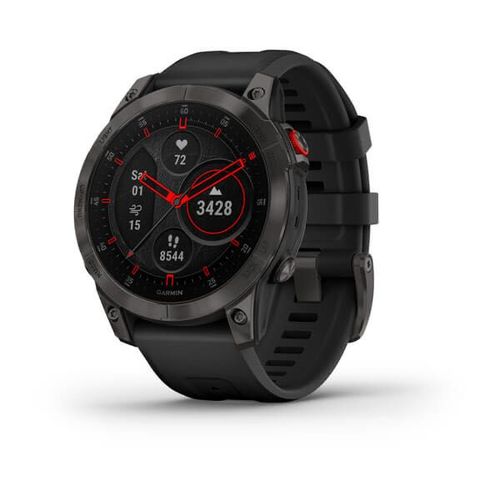 Garmin epix Gen 2 Sapphire - Titane noir - montre de sport avec bracelet - silicone - taille du poignet : 125-208 mm - affichage 1.3" - 32 Go - Bluetooth, Wi-Fi, ANT+ - 70 g