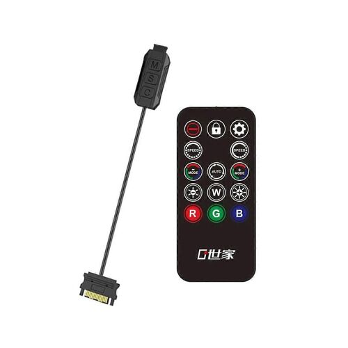 LC-S50 ARGB 5V 3PIN vers SATA Alimentation Carte Mère Synchronisation Interface Contrôleur De Lumière pour Ventilateur De Boîtier D'ordinateur