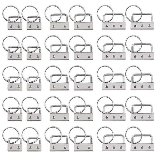 Ensemble De Matériel De Porte-Clés, Bracelet De Longe, Matériel De Porte-Clés Avec Porte-Clés, Anneau De Porte-Clés Fendu Pour Ribbo