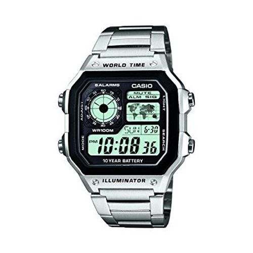Casio Montre Argent Digital Hommes Casio Collection Ae-1200whd-1avef
