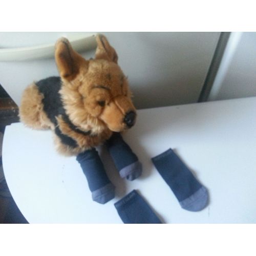 Lot De 4 Chaussettes En Laine, En Gris, Pour Petit Toutou.