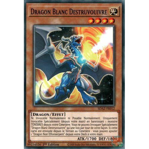 Yu Gi Oh Yu Gi Oh Sdaz Fr012 Dragon Blanc Destruvouivre