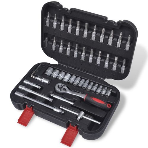 Coffret cliquet et douilles 1/4"" 46 pièces à  couplage rapide