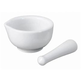 Mortier En Céramique Blanche 8 Cm Avec Pilon À Épices