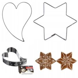 Emporte-Pièce Étoile 6.5cm + Emporte-Pièce Coeur 3cm