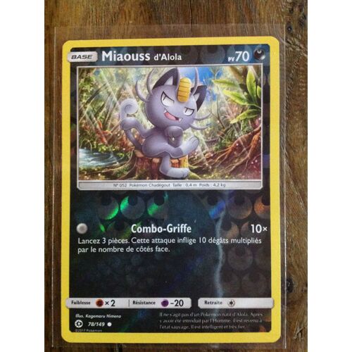 Miaouss D'alola Reverse 78/149 Série Soleil Et Lune