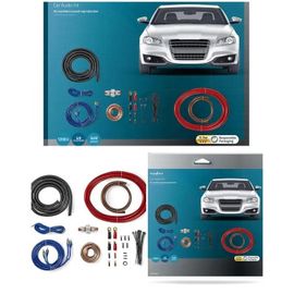 Kit Cablage D'alimentation Amplificateur Voiture Gold Hq 10 Mm² 1200w Plaqué Or