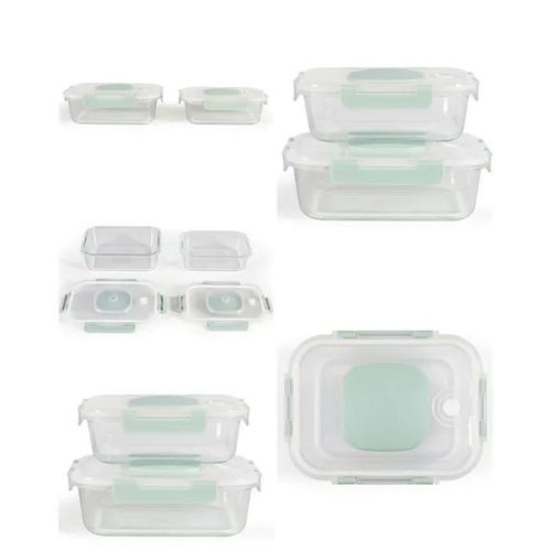 Set De 2 Boîtes En Verre Avec Mise Sous Vide Intégrée Pour Conserver Pâtes, Légumineuses, Céréales, Fruits Secs Et Autres Aliments E