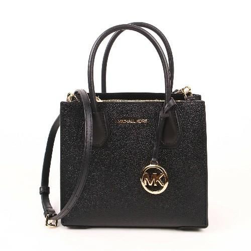 Michael Kors Sacs MICHAEL KORS MERCER MOYEN CUIR GAZON NOIR MESSENGER CROSSB