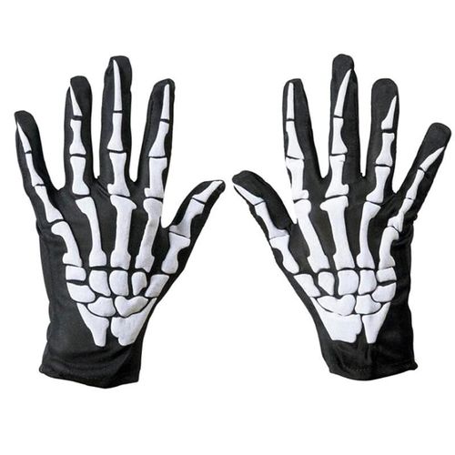 Gants De Vélo, 1 Paire, Pour Cyclisme, Moto, Halloween, Crâne, Griffe, Os, Squelette, Goth Racing, Doigt Complet, Pour Écran Tactile